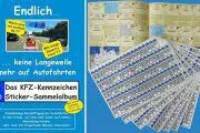Bild: Neues KFZ-Kennzeichen Sticker-Sammelalbum sorgt für spannende Abwechslung auf Autofahrten