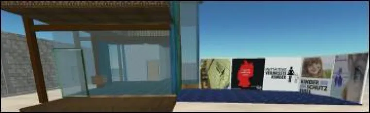 Bild: Eine "Filiale" der Initiative vermisste Kinder jetzt auch in Second Life