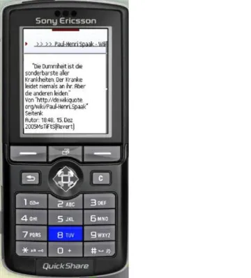 Jeden morgen etwas zu lachen: Neuer Dienst pusht Wikiquote-Zitate auf das Handy Bild: Jeden morgen etwas zu lachen: Neuer Dienst pusht Wikiquote-Zitate auf das Handy