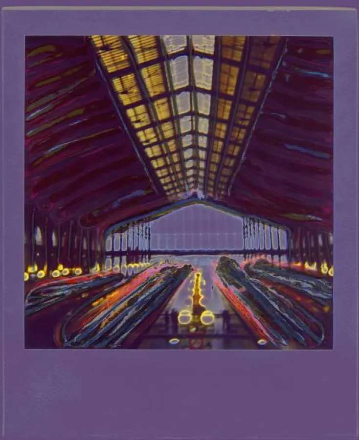 Birgit Ramsauer, Gare du Nord, 2007, Duratrans / Leuchtkasten, 42 x 36 x 10 cm