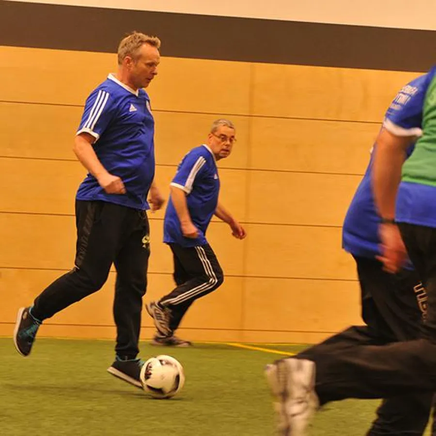 Fußballfans im Training