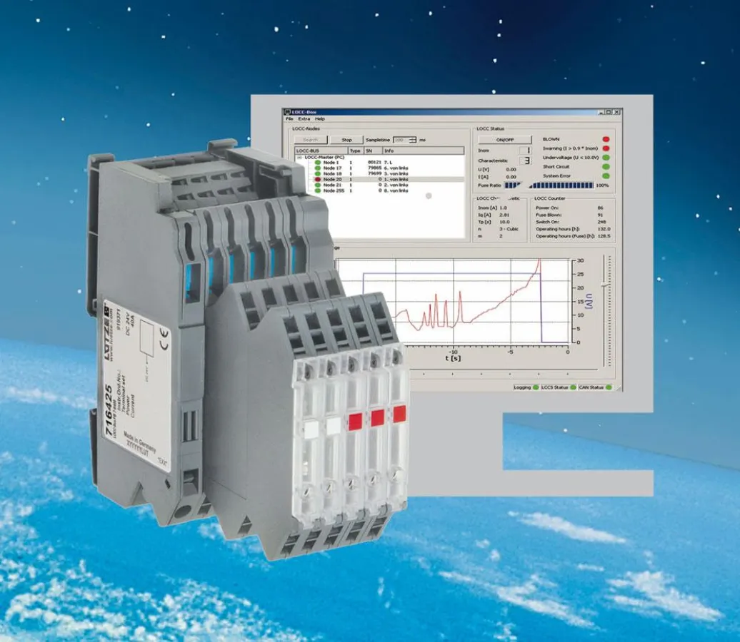 LOCC-Box-Net. Programmierbare Lastüberwachung zur Analyse und Diagnose von DC 24V Lastkreisen.