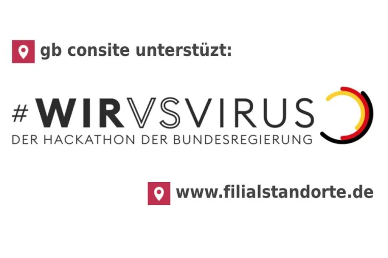 #WirvsVirus-Hackathon der Bundesregierung - gb consite hilft mit Premium-Daten Bild: #WirvsVirus-Hackathon der Bundesregierung - gb consite hilft mit Premium-Daten