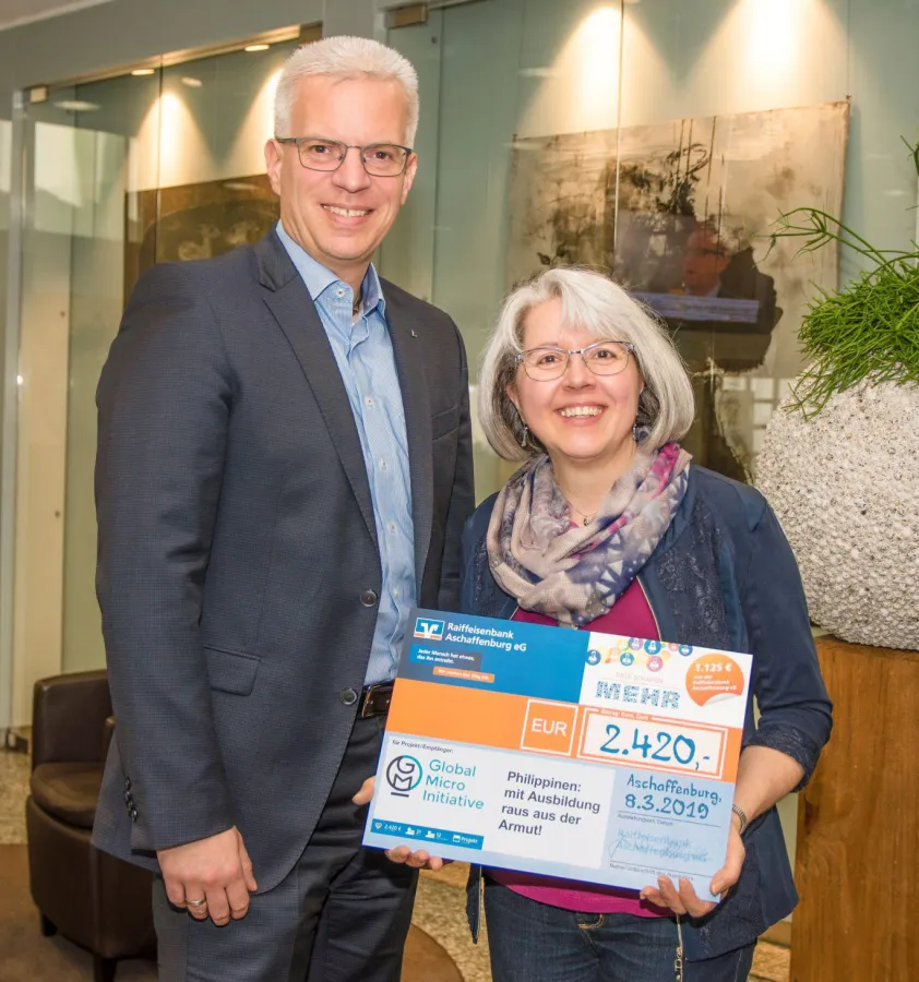 Steven Müller, Vorstandsmitglied Raiffeisenbank, Silvia Schüßler, Vorstandsmitglied GMI