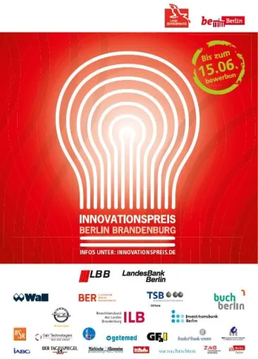Auftakt Jubiläumsjahrgang Innovationspreis Berlin Brandenburg – 20. Geburtstag des gemeinsamen Preises Bild: Auftakt Jubiläumsjahrgang Innovationspreis Berlin Brandenburg – 20. Geburtstag des gemeinsamen Preises