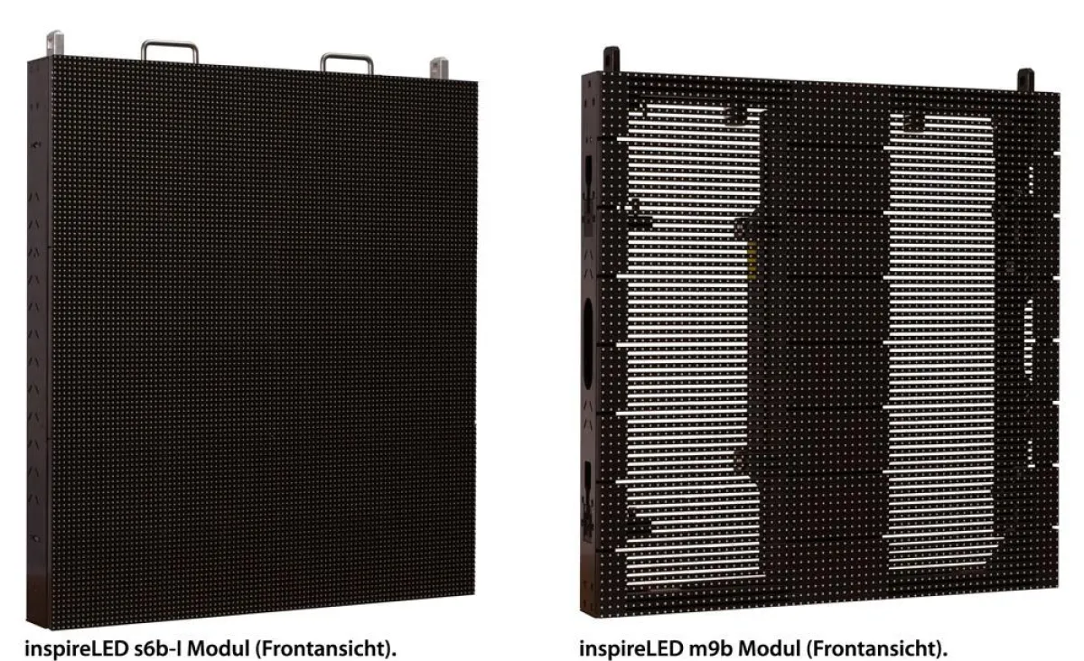 ICT-Produktneuheiten: inspireLED s6b-I Modul (links) und inspireLED m9b Modul (rechts).
