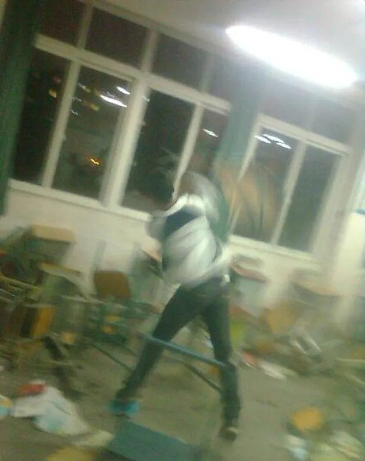 Randalierender chinesischer Student (Bild von Woeser)