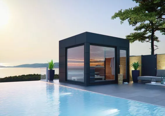 Bild: Neu: Individuelle Design-Saunahäuser im Bauhausstil