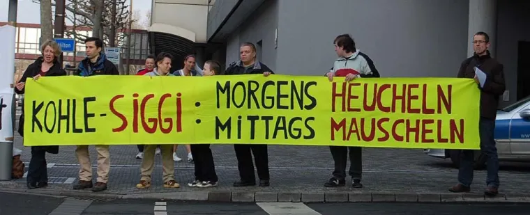 Kohle-Siggi - morgens heucheln, mittags mauscheln Bild: Kohle-Siggi - morgens heucheln, mittags mauscheln