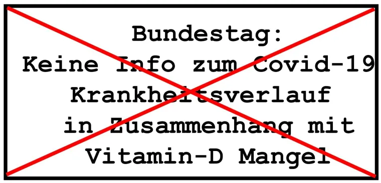 Bild: Covid-19: Antrag zur Empfehlung von Vitamin-D Einnahme im Bundestag abgelehnt.