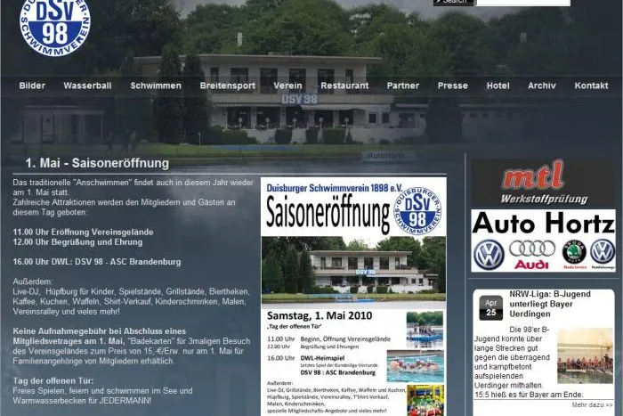 Bild: Typo3 Update mit Suchmaschinen-optimierung Realurl und YAG Gallery Bildergalerie für dsv98.de