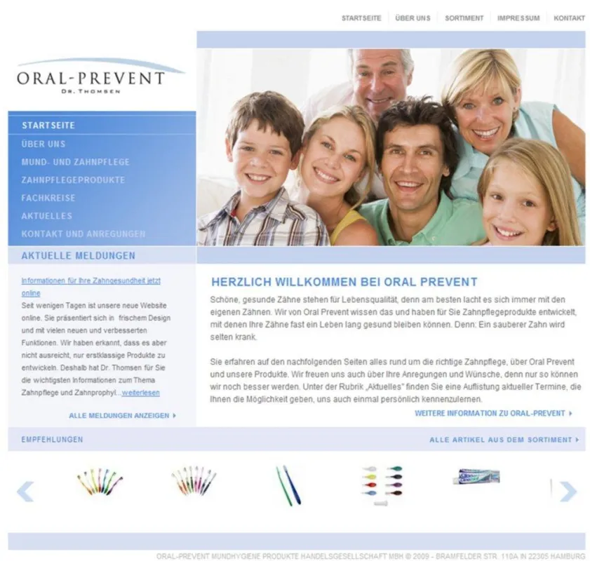 Infos zur Zahnprophylaxe unter: www.oral-prevent.de