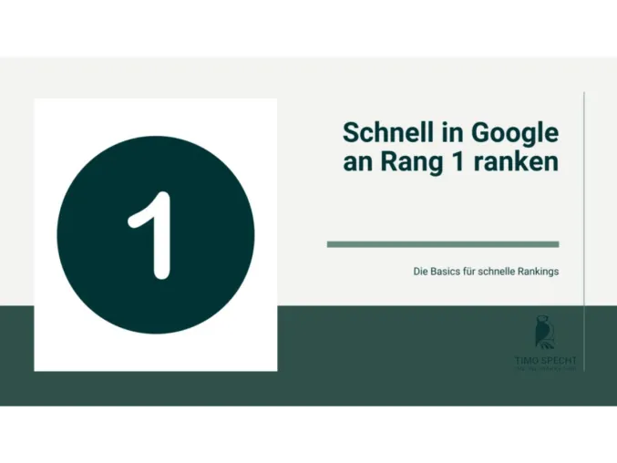 Bild: Rang 1 - Die SEO Agentur Specht GmbH erklärt, warum 2024 die oberen Suchergebnisse bei Google so wertvoll sind