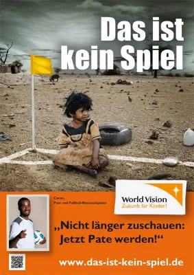 Bild: JoussenKarliczek mit neuer Kampagne für World Vision: Lira, Anja und Cacau werben für Kinderpatenschaften