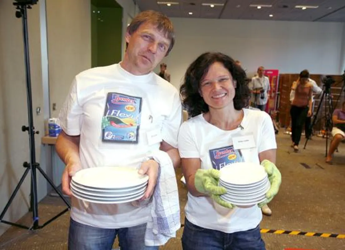 Erster deutscher Haushaltszehnkampf: Platz eins Ulrike und Willy Laible