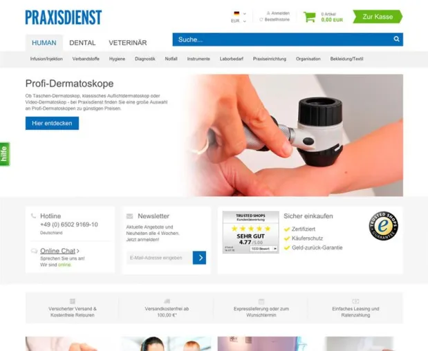 Im neuen Praxisdienst Online-Shop jetzt auch mobil bequem bestellen Bild: Im neuen Praxisdienst Online-Shop jetzt auch mobil bequem bestellen