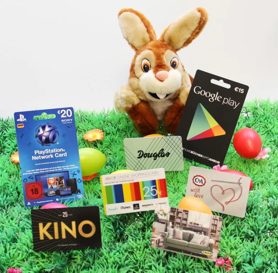 Neben bunten Eiern und Süßigkeiten sorgt ein Geschenkgutschein im Osternest für große Freude.