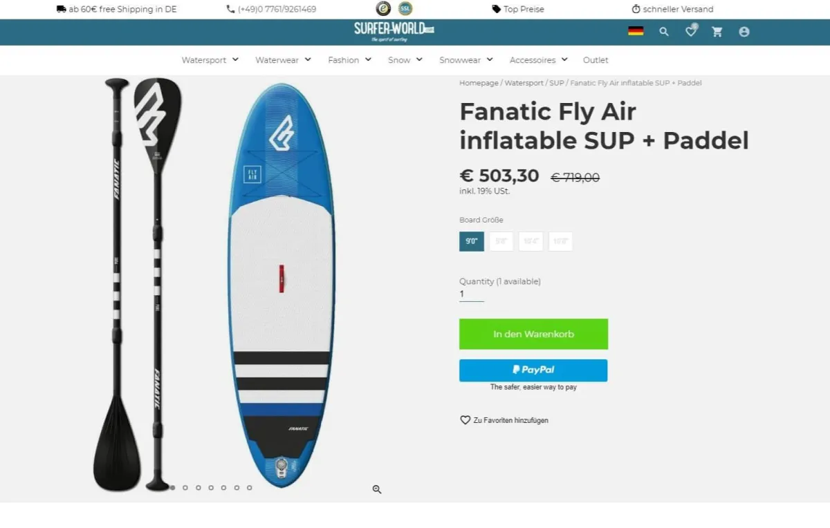 Surfer-world.com Webseite