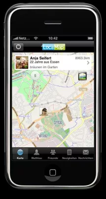 Bild: iPhone - Mit LocaMap startet die erste Location Based Mobile Community Europas