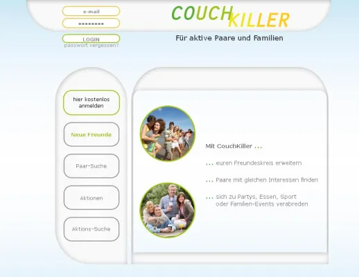 Bild: CouchKiller.de, das erste soziale Netzwerk nur für Paare, ist online