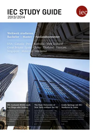 Bild: IEC Study Guide 2013/14: Das Tor zum Auslandsstudium