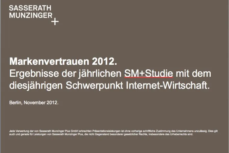 Bild: Markenvertrauen 2012