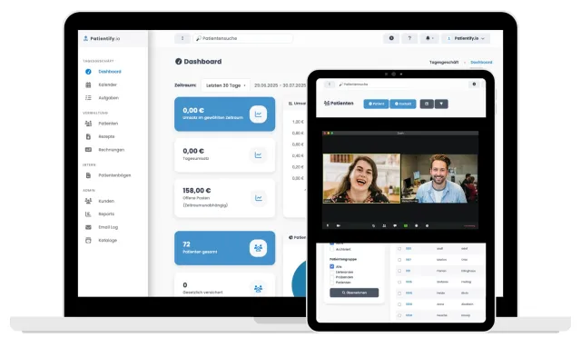 Bild: Patientify.io erweitert Funktionsumfang: Sichere Videosprechstunde jetzt verfügbar