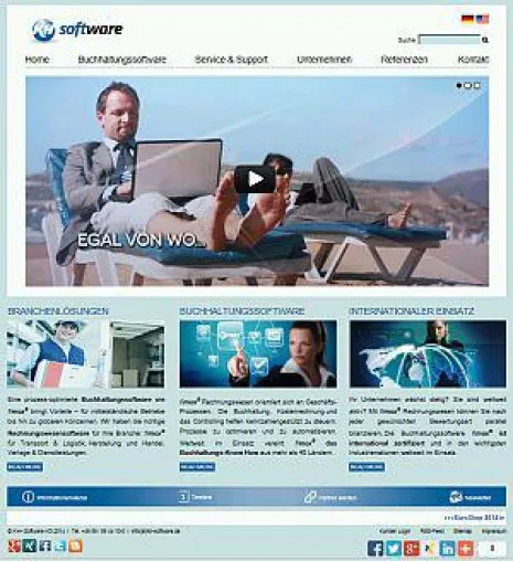 Die neue Homepage ist interaktiv und setzt auf Bewegtbild Bild: Die neue Homepage ist interaktiv und setzt auf Bewegtbild