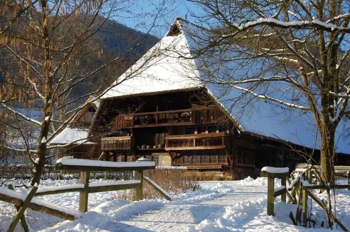 Winter im Freilichtmuseum Vogtsbauernhof