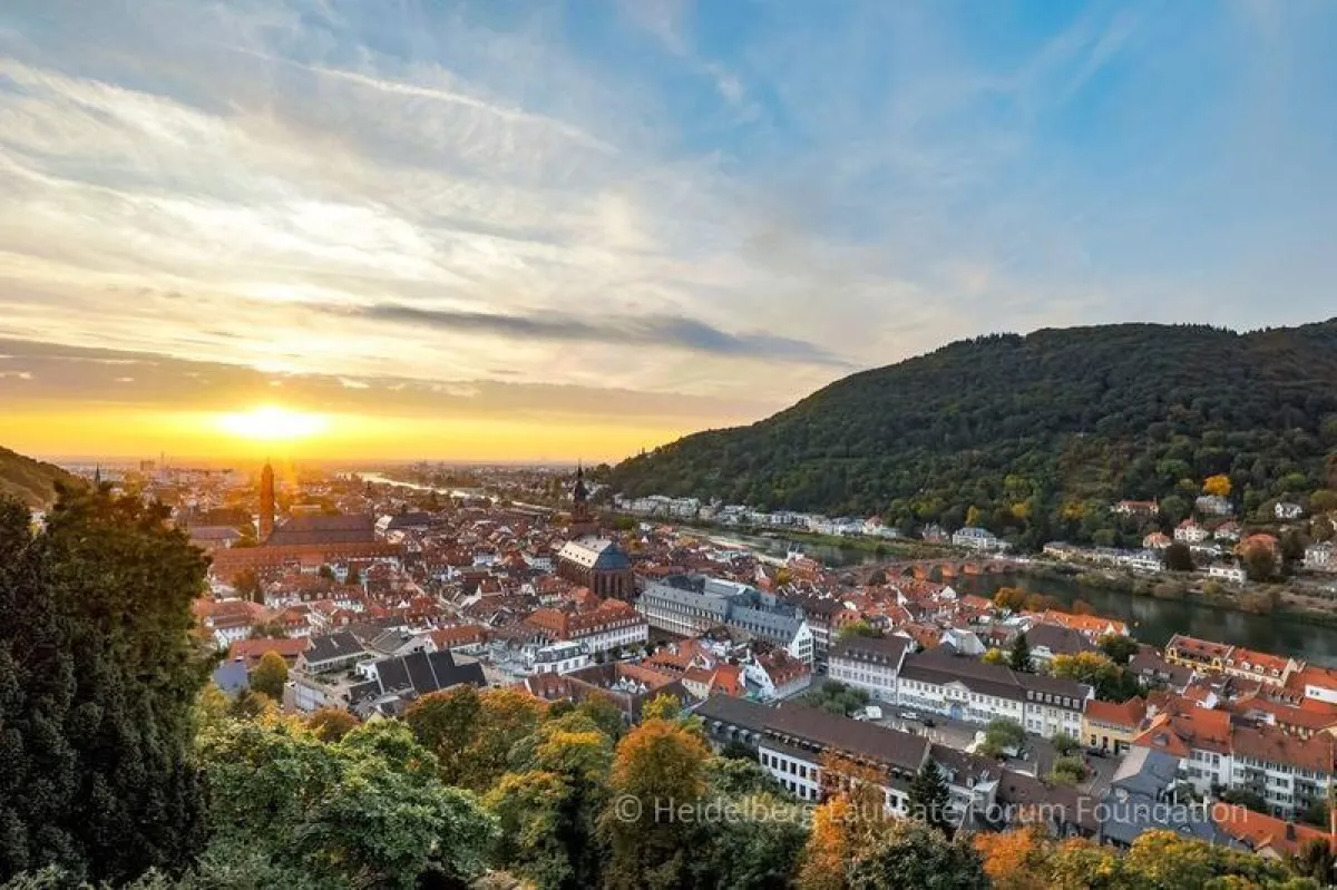 Sunset over Heidelberg from Castle terrace at 5th Heidelberg Laureate Forum (© Heidelberg Laureate Forum Foundation)