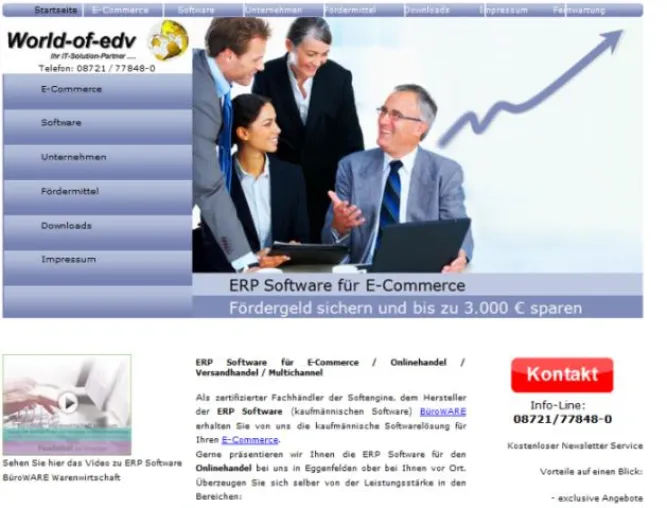 Bild: Einfach Übersichtlich Informativ - Ecommerce Software Anbieter im neuen Design