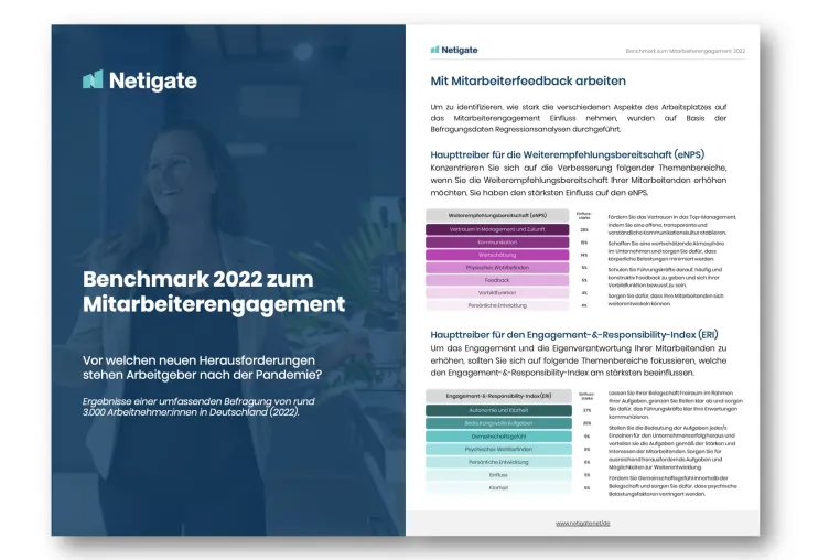 Bild: Benchmark 2022 zum Mitarbeiterengagement