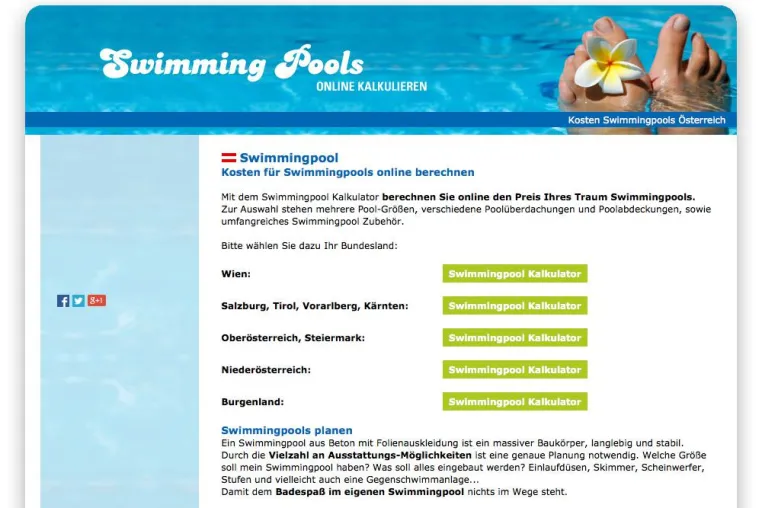 Bild: Swimmingpools jetzt online berechnen