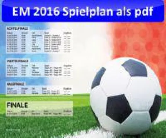 Bild: EM 2016 Spielplan: Kostenlos für alle Redaktionen - Mit allen Gruppen, Terminen, Ergebnissen & Spielorten