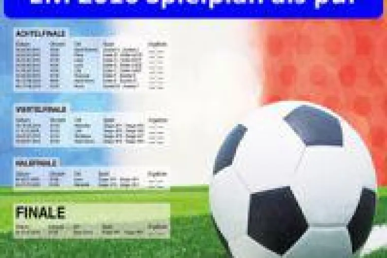 Bild: EM 2016 Spielplan: Kostenlos für alle Redaktionen - Mit allen Gruppen, Terminen, Ergebnissen & Spielorten