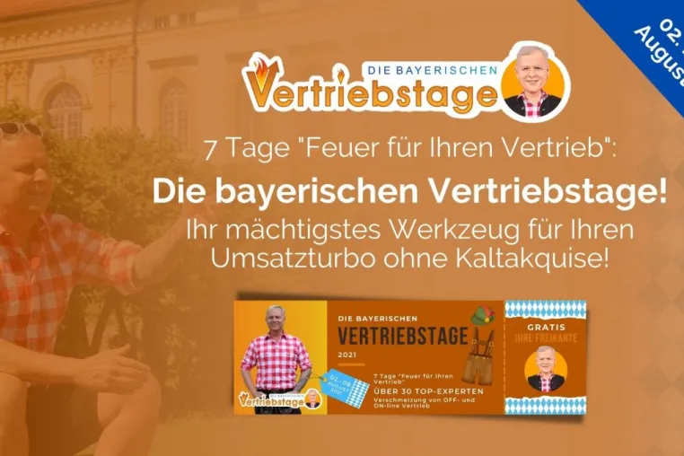 Bild: Das Geheimnis ist gelüftet: Uwe Rieder gibt die Speaker für "Die bayerischen Vertriebstage" bekannt!