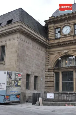 Bild: Baugrundverbesserung und Lasterhöhung: Einsatz in „Mainhatten“.