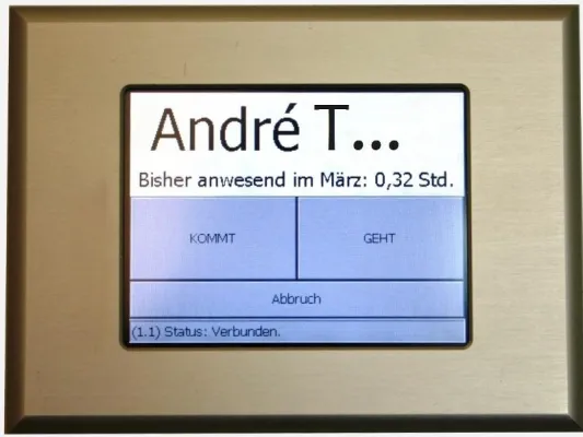 Bild: Modul „Zeiterfassung“