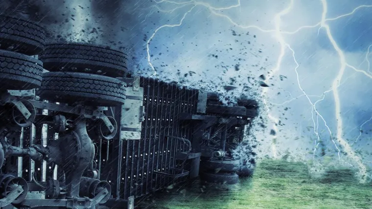 Referenzentscheidung: Wenn Stürme Lkw umkippen … Bild: Referenzentscheidung: Wenn Stürme Lkw umkippen …