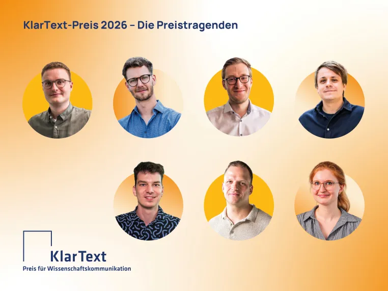 Bild: KlarText-Preis für Wissenschaftskommunikation 2026