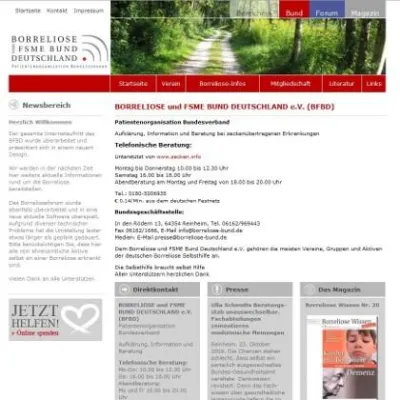 Bild: Relaunch der Internetpräsenzen des Borreliose und FSME-Bund