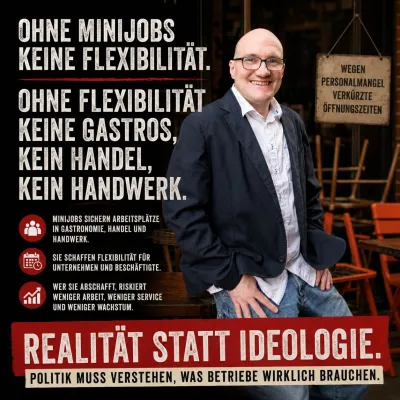 Bild: Abschaffung der Minijobs: Warum die Politik die Realität vieler Unternehmen nicht länger ignorieren darf