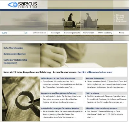 Bild: Zertifizierte Cognos-Kompetenz von saracus consulting