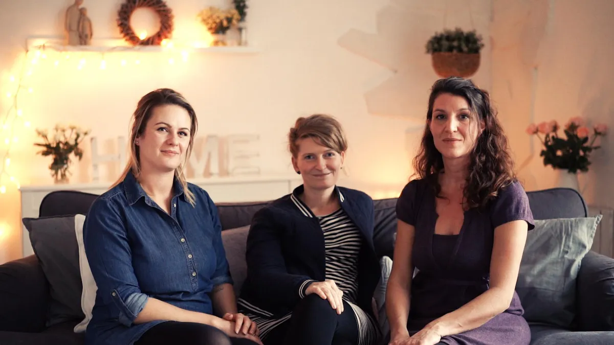 Die drei Gründerinnen von mimi & fritz v.l.: Arleta Kasperek, Anke Bliedtner, Myriam Sutherland