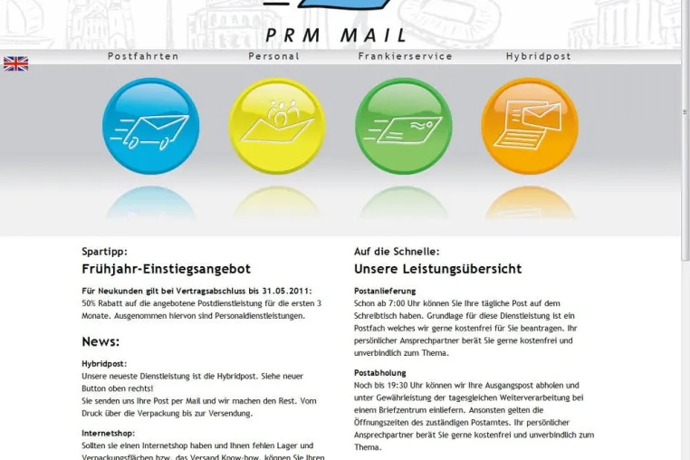 Bild: Relaunch der PRM-Webseite