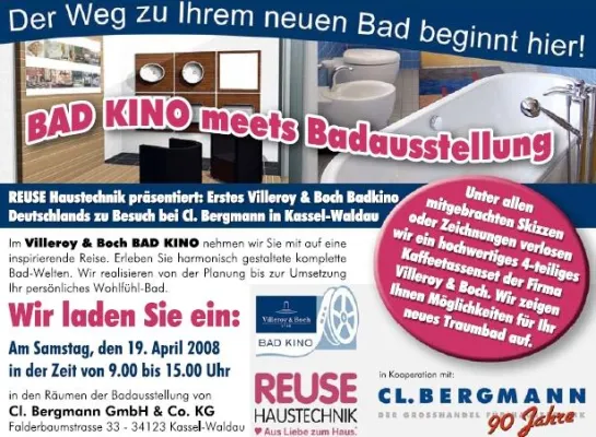 Bild: Badkino Kassel zu Besuch in der Großhandelsausstellung - Badkino meets CL. Bergmann