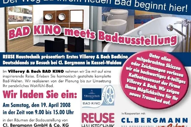 Bild: Badkino Kassel zu Besuch in der Großhandelsausstellung - Badkino meets CL. Bergmann