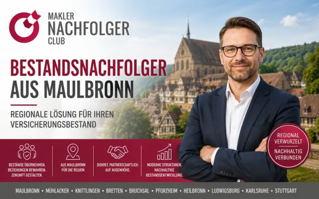 Bild: Maklerbestand verkaufen in Maulbronn – Pforzheim – Bruchsal 