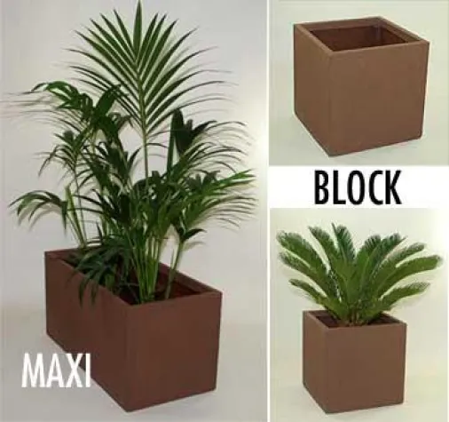 Bild: Jetzt im attraktiven Edelrost: Neue Blumenkübel aus Fiberglas