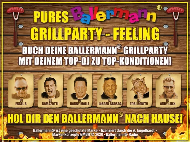 Exklusive Ballermann® Grillparty mit Ihrem Top-DJ Bild: Exklusive Ballermann® Grillparty mit Ihrem Top-DJ